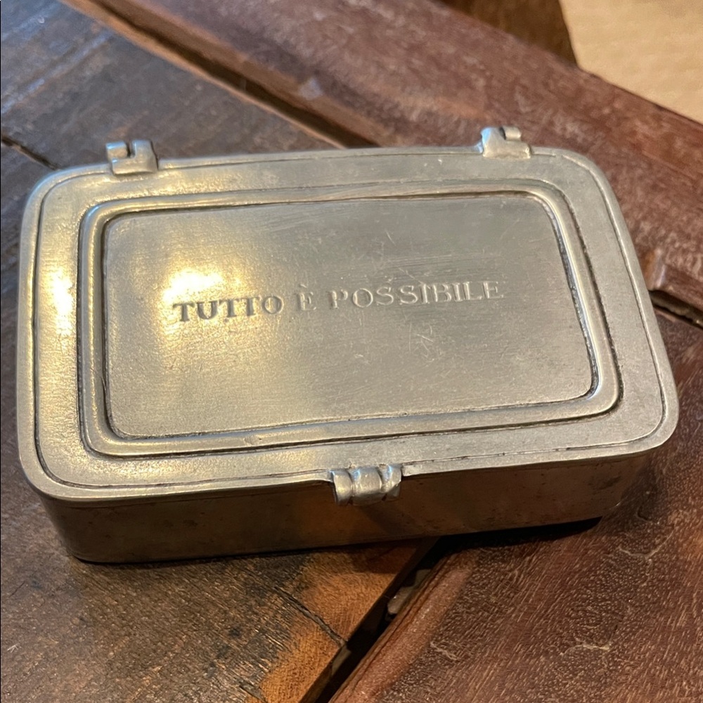 Match Pewter Silver Metal Accessory Box
